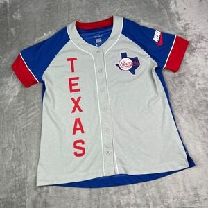 Texas Rangers Nike Walk Off Jersey Womens XL Gray Dri Fit Cooperstown Collection